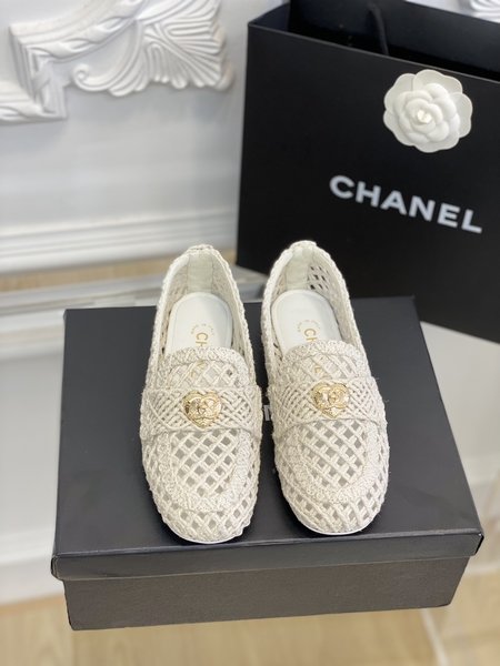 Chanel woven loafers