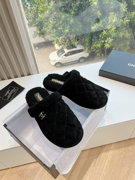 Chanel New style loafers in wool slippers and cotton shoes series