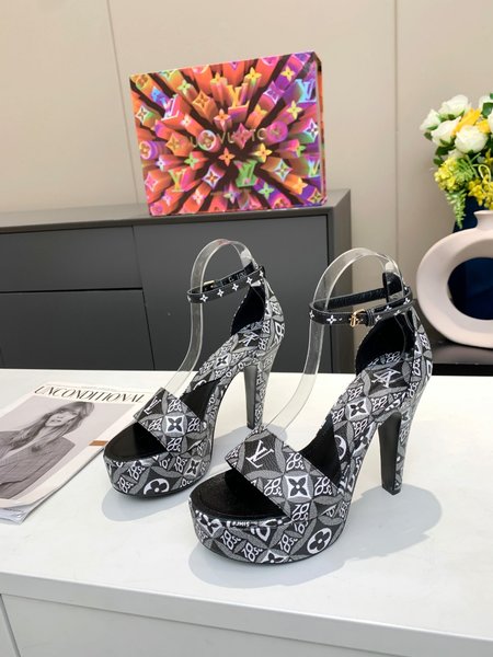 Louis Vuitton Monogram high heel sandals